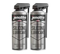 JENOLITE Silicone Spray Lubricant | 2 x 400ml | SMART STRAW | Multi-Purpose Lubricant | Heat Resistant, All-Weather Protection, Repels Dirt & Moisture, Non-Toxic Silicone Spray