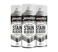 JENOLITE Stain Blocker Paint | White | 3x400ml | Damp Seal Paint | Stain Block Spray Paint | Damp Paint & Anti Mould Paint for Walls & Ceilings | Immediately Block Stains, Mould & Mildew
