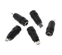 JENOR 5 Pcs 5.5x2.1mm Female Jack to Micro USB Male Plug DC Power Connector Adapter