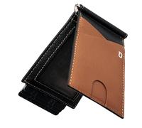 JENOSS Jarvis Agony Full Grain Saffiano Leather Pop Up Premium Smart Wallet for men, Money clip airtag, Carry-on 3.7 Inches, Artisanal Handcrafted