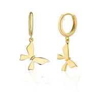 JENOSY Butterfly Earrings for Women Dainty Gold Earrings Cute Cartilage Earrings Hypoallergenic Earrings Gold Plated Hoop Earrings Butterfly Dangly Earrings for Women Jewelry for Women Girls