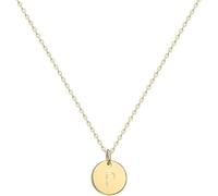 Jenosy Gold Initial Necklace for Women - Personalised Name Necklace, 18K Gold Plated Letter Choker - Dainty Disc Jewellery Gift for Girls