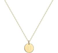 Jenosy Gold Necklace - Personalised Initial Necklace, 18K Gold Plated Letter, Dainty Disc Choker - Gift for Women and Girls
