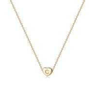 Jenosy Tiny Gold Initial Heart Necklace 18K Gold Plated Handmade Clavicle Chain Necklace Dainty Personalized Letter Heart Choker Necklace A-Z Gifts for Women Girls Necklace Jewelry