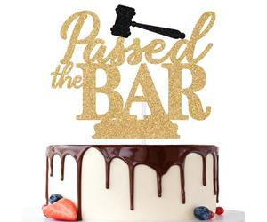 Jenrtvis Passed the Bar Cake Topper, Future Lawyer, Congrats Lawyer Cake Decorations, Lawyer Graduation Decorations, Law School Graduation Party Decorations, Congrats Grad Gold Glitter
