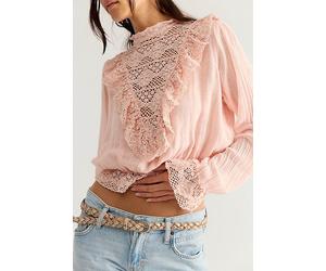 Jen's Pirate Booty Renaissance Blouse at Free People in Pinky Peach, Size: Medium - female