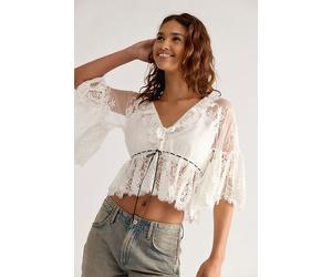 Jen's Pirate Booty Star Anise Lace Blouse at Free People in Salt, Size: Large - female