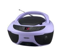 Jensen CD-475PL Portable Stereo CD Player with AM/FM Radio and AUX Line Input and Headphone Jack (Lavender Purple)