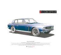 Jensen Interceptor Mk1 Art Poster A3 Size