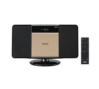 Jensen JBS-300 Champagne Gold Modern Bluetooth Stereo Music System for Home with CD/MP3/WMA Player Wireless Streaming USB Port for MP3 Playback | AM/FM Stereo (Remote Included) (Limited Edition)