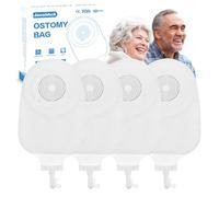 Jenshhch 20PCS One-Piece Urostomy Bag Drainable Pouches with Measure Card, Anti-Backflow System Urostomy Supplies with Drain Valve Closure for Urostomy Stoma Drainable 15-60mm Care Cut-to-Fit