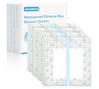 Jenshhch 30 Pcs Waterproof Ostomy Shower Covers 8"x8", Colostomy Bag Covers with Non-Stick Center Pad, Shower Shield Wound Cover, Ostomy Urostomy Ileostomy Supplies for Shower Protection