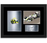 Jenson Button 2009 World Champion Signed Photo Display Poster A4 Framed