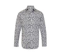 Jenson Samuel Mens 100% Cotton Regular Classic Fit Printed Paisley Floral Shirts S M L XL 4XL UK Sizes S-4XL 14.5-19 Collar Premium Designer (3XL, Blue White Floral)