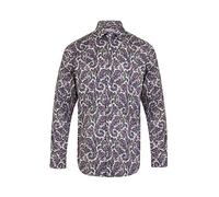 Jenson Samuel Mens Designer 100% Cotton Regular Classic Fit Printed Paisley Floral Shirts S M L XL 2XL 3XL 4XL Collar Sizes 14.5-19" (2XL, Purple Floral)