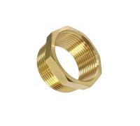 JENSWILL 1-1/2" NPT Male x 1-1/4" NPT Female Brass Reducer Hex Bushing Threaded Pipe Fitting Reducing Adapter Pack of 1