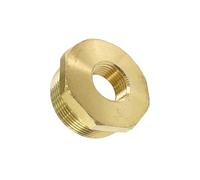 JENSWILL 1-1/2" NPT Male x 1/2" NPT Female Brass Reducer Hex Bushing Threaded Pipe Fitting Reducing Adapter Pack of 1