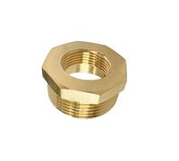 JENSWILL 1-1/4" NPT Male x 3/4" NPT Female Brass Reducer Hex Bushing Threaded Pipe Fitting Reducing Adapter Pack of 1