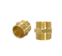 JENSWILL 1" Male Threaded Hex Nipple Brass NPT Pipe Fitting Pipe Adapter Straight Connectors for Air, Gas, Oil, Fuel, Propane Pack of 2