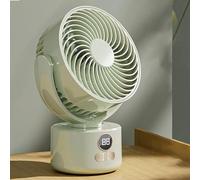Jentyata Desk Fan Portable Rechargeable with USB Small Fans for Bedroom,Oscillating Cooling Slient Table Fan Long Time Work,Personal Quiet Oscillating Super Power Turbo Fan (Green)
