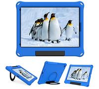 Jenyoog Case for 10.2 inch iPad 2021 9th & 8th & 7th Gen, Air 3, Pro 10.5, Shockproof Case with Hand Strap & Pencil Holder, EVA Kids Safe Handle Cover with Multi-viewing Angles (Blue)