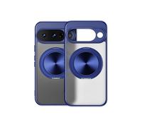 Jenyoog Case for Google Pixel 9A,Slim Shockproof TPU Matte Skin-Friendly Cover with Ring Rotatable Bracket,Magnetic Car Mount Supported,Blue