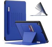 Jenyoog Case for iPad 10.2 2019/2020/2021,Shock-Absorption,Strong Magnetic Attach Cover with Card Holder & Multi Stand Angles & Auto Wake/Sleep (Blue)