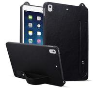 Jenyoog Case for iPad 6th Gen/5th Gen/9.7 inch/Air 2,Premium PU Leather Invisiable Stable Wristband Bracket Cover, Shockproof Protective Back Case (Black)