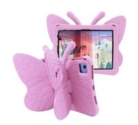Jenyoog Case for iPad (A16) 11th Generation 11 Inch 2025, iPad 10th Generation 10.9 inch 2022,Cute Butterfly Case with Stand for Kids Light Weight EVA Rugged Shockproof Heavy Duty Cover (Pink)
