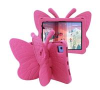 Jenyoog Case for iPad (A16) 11th Generation 11 Inch 2025, iPad 10th Generation 10.9 inch 2022,Cute Butterfly Case with Stand for Kids Light Weight EVA Rugged Shockproof Heavy Duty Cover (Hot Pink)