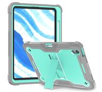 Jenyoog Case for iPad Air 11 inch 6th Gen M2 2024, iPad Air 5th/4th Gen Case 10.9 inch,Shockproof Rugged Hybrid Three Layer Protective Cover with Built-in Stand/Pencil Holder (Mint Green)