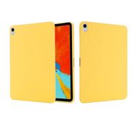 Jenyoog Case for iPad Air 11-inch (M3 2025 / M2 2024) Air 4&5 10.9 Inch (2020/2022),Skin-Friendly Soft Feel Liquid Silicone Utral-Slim Shockproof Cover,Stain-Resistant & Non-Slip (Yellow)