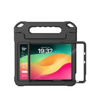 Jenyoog Case for iPad Pro 11 Inch M4 2024 / M5 2025,Built-in Screen Protector,Shockproof Rugged EVA Impact-Resistence Cover with Portable Handle Foldable Stand (Black)