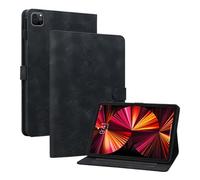 Jenyoog Case for iPad Pro 12.9" 6th/5th/4th/3rd Gen 2018/2020/2021/2022,Premium Shockproof PU Leather and Kickstand with Pen Holder and Portable Card Slots/Wallet Case (Black)