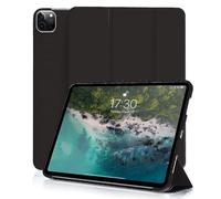 Jenyoog Case for iPad Pro 12.9" 6th/5th/4th/3rd Gen 2018/2020/2021/2022,Shockproof PU Leather Solid Color TPU Back Shell Protective Stand,Ultra Slim Cover (Black)
