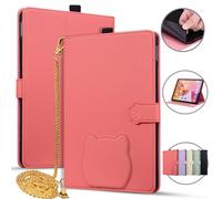 Jenyoog Case for Kindle Colorsoft Signature Edition&Paperwhite 12th Generation 7",Card Holder Pencil Slot,PU Leather with Anti Slip Strip Adjustable Stand,Metal Shoulder Strap. (Red)