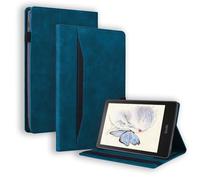 Jenyoog Case for Kindle Paperwhite 12th Gen 2024 (7") & Kindle Colorsoft Signature Edition -Shockproof Luxury Leather Folio Cover with Card Slots & Pencil Holder,Multi-Angle Stand Cover (Blue)
