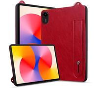 Jenyoog Case for Lenovo Idea Tab TB336FU TB336ZU 11.0 inch 2025/Tab K11 Gen 2 11.0 inch 2025 with Portable Wristband,Luxury PU Leather Cover with Stand Shockproof Protective Back Cover (Red)