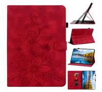 Jenyoog Case for Lenovo Idea Tab TB336FU TB336ZU/Tab K11 Gen 2 11.0 inch 2025,Shockproof PU Leather Multi-Angle Adjustment Case Cover with Kickstand Pen Holder and Card Slots/Wallet. (Red)