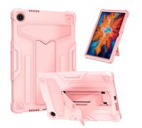 Jenyoog Case for Lenovo Tab 10.1 Inch 2025 TB311FU/TB311XU,T-shaped Foldable Kickstand Heavy Duty Rugged Shockproof Protective Silicone Cover (Rose Gold)