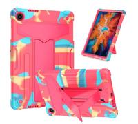 Jenyoog Case for Lenovo Tab 10.1 Inch 2025 TB311FU/TB311XU,T-shaped Foldable Kickstand Heavy Duty Rugged Shockproof Protective Silicone Cover (Camouflage + Hot Pink)