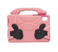 Jenyoog Case for Lenovo Tab K10 (TB-X6C6F/TB-X6C6X)10.33",Kids Shockproof EVA Cover with Folding Thumbs Kickstand,Fully-Body Rugged & Portable Handle (Pink Orange)