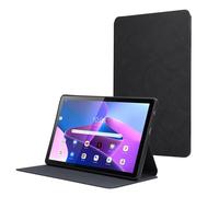 Jenyoog Case for Lenovo Tab M10 3rd Gen 10.1-inch 2022 TB-328FU/TB-328XU,Multi-Angle Stand Slim Solid Color Premium PU Leather TPU Cover with Adjustable Stand,Impact-Resistence (Black)
