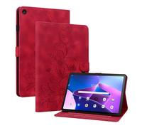 Jenyoog Case for Lenovo Tab M10 3rd Gen 10.1 Inch Case 2022 (TB328FU/TB-328XU),Premium Shockproof PU Leather and Kickstand with Pen Holder and Portable Card Slots/Wallet Case (Red)