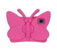 Jenyoog Case for Lenovo Tab M10 5G 10.61 Inch Tablet 2023,Cute Butterfly Case with Stand for Kids Light Weight EVA Rugged Shockproof Heavy Duty Cover (Hot Pink)