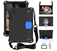 Jenyoog Case for Lenovo Tab M10 FHD Plus Case 10.3 Inch and Lenovo Tab M10 HD 10.1” TB-X606F/TB-X606X/TB-X306X/TB-X306F 10.1 Anti-Slip Silicone Case With Hand Shouler Strap (Black+Blue)