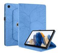 Jenyoog Case for Lenovo Tab M10 Plus 3rd Gen 10.6" 2022 (TB-125FU/TB-128FU/TB-128XU) - 360 Degree Rotating Stand,Tree of Life Shockproof Premium PU Leather Cover Built-in Pencil Holder (Blue)