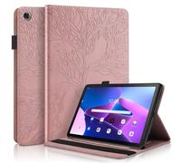 Jenyoog Case for Lenovo Tab M10 Plus 3rd Gen 10.6" 2022 (TB-125FU/TB-128FU/TB-128XU),Vintage Foli Tree of Life TPU Cover with Pencil Slot,Shockproof Impact-Resistence Anti-Slip Slot (Rose Gold)