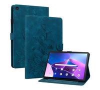 Jenyoog Case for Lenovo Tab M10 Plus 3rd Gen 10.6" 2022 (TB-125FU/TB-128FU/XU),Premium Shockproof PU Leather and Kickstand with Pen Holder and Portable Card Slots/Wallet Case (Blue)