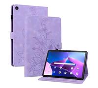 Jenyoog Case for Lenovo Tab M10 Plus 3rd Gen 10.6" 2022 (TB-125FU/TB-128FU/XU),Premium Shockproof PU Leather and Kickstand with Pen Holder and Portable Card Slots/Wallet Case (Purple)